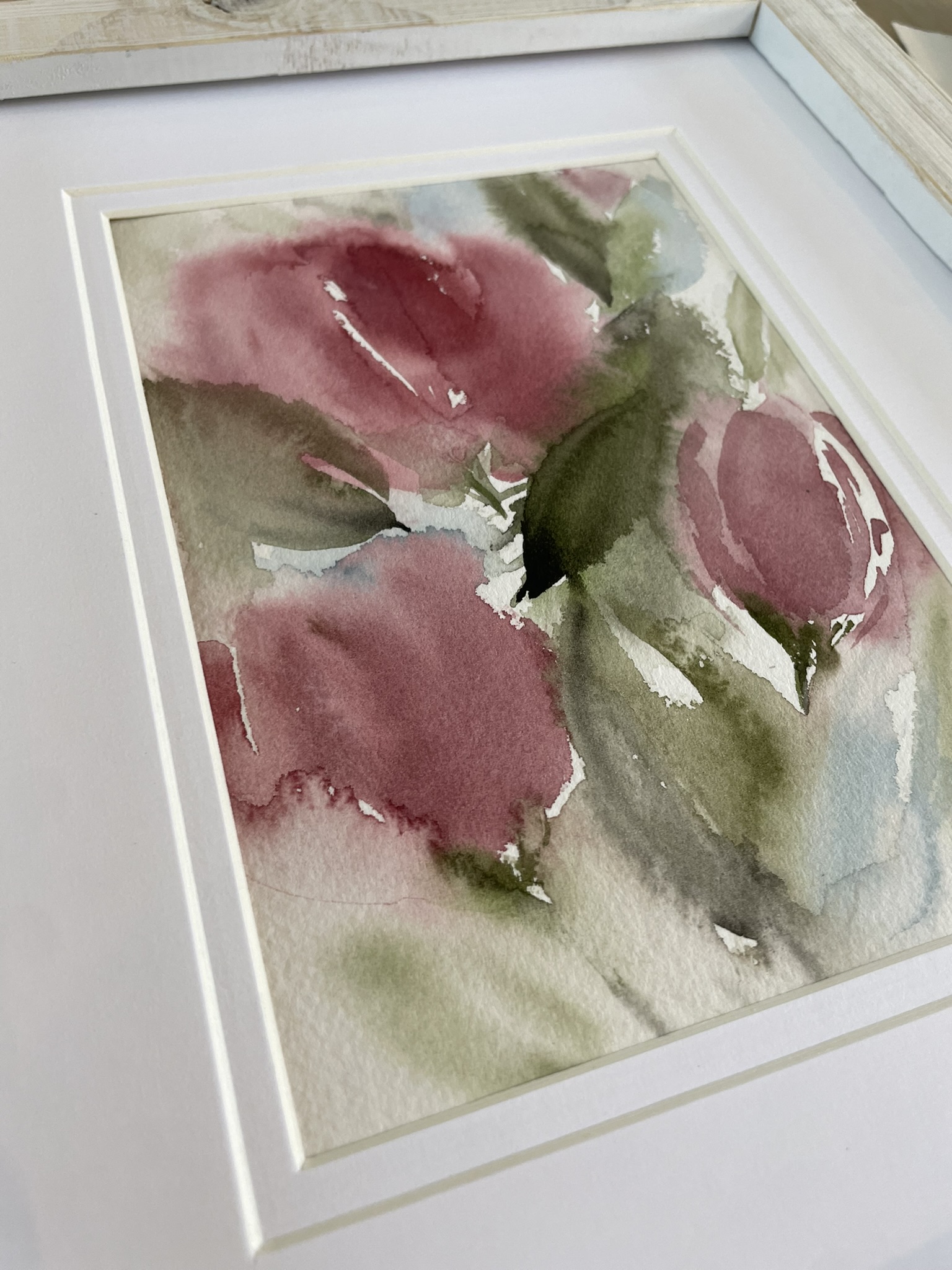 Red Floral II - 5x7 -unframed - Image 2