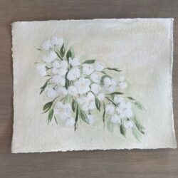 White Floral I - 8x10 -unframed