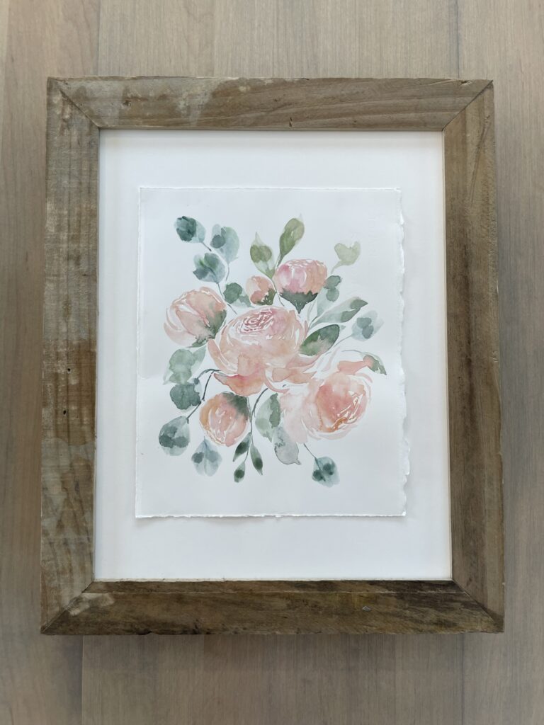 pink peony bouquet KaylaBullen.com watercolor artist