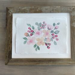 Pink & Coral Bouquet - 8 1/2 x 12 -unframed