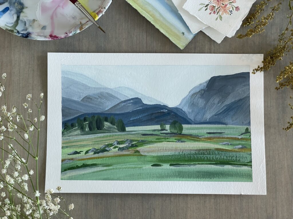 Rocky Mountain National Park painting KaylaBullen.com watercolor artist