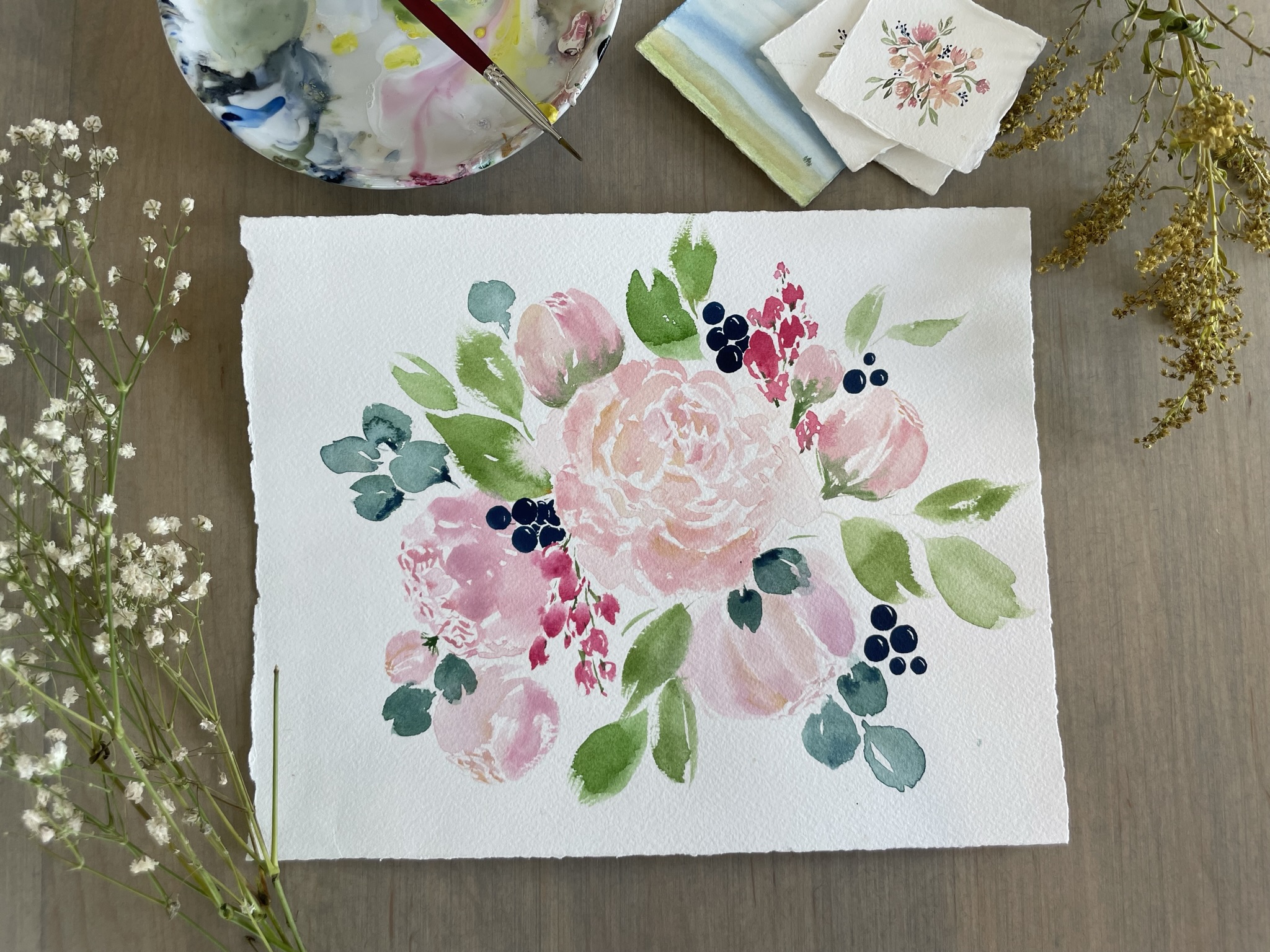 Bubblegum Pink Peonies - 8x10 -unframed - Image 3