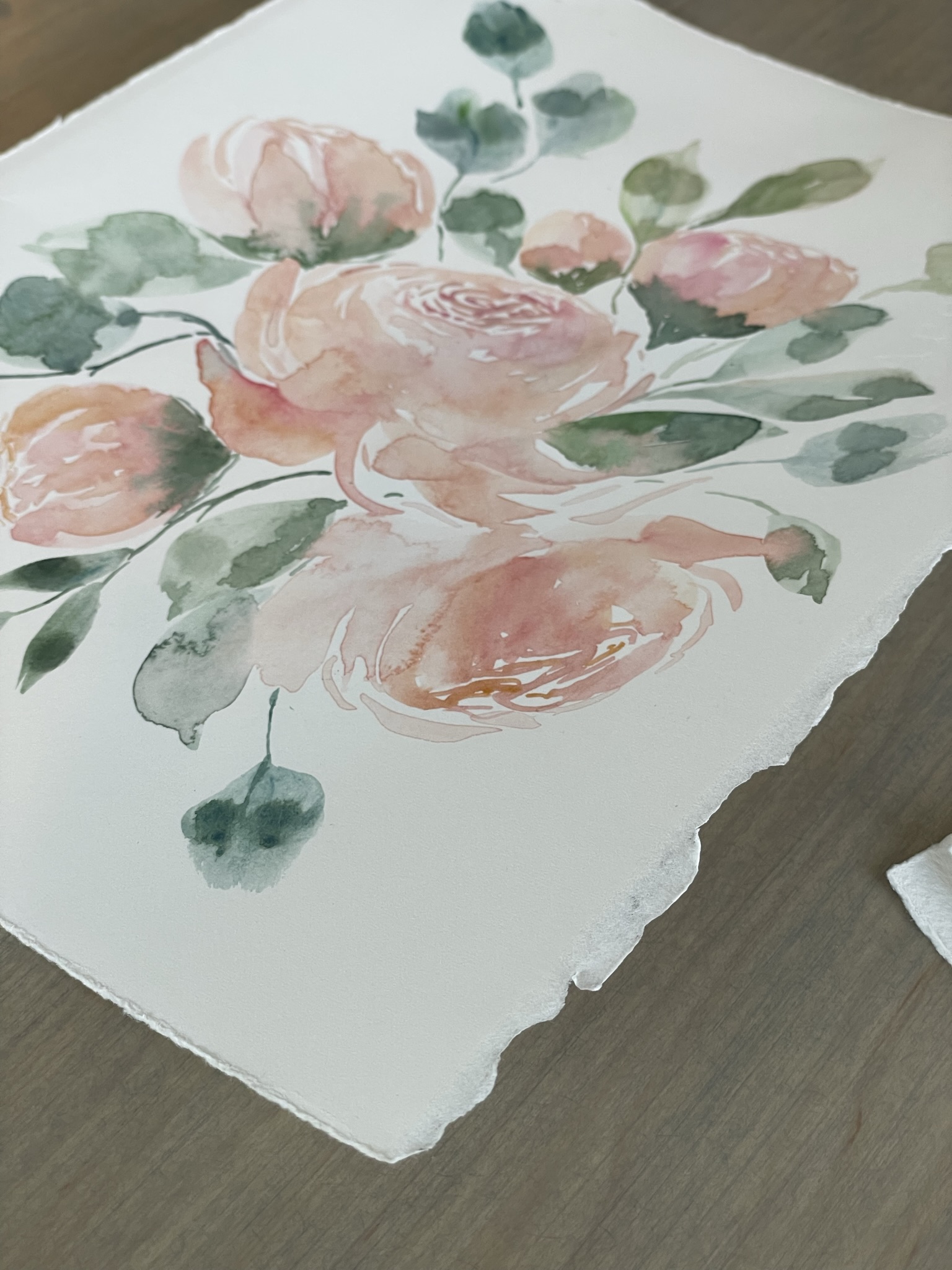 Loose Pink Peonies - 8x10 -unframed - Image 3