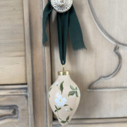 Christmas Ornament II - Mandevilla Pattern in Neutral Pink