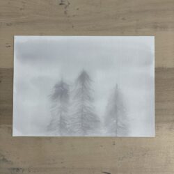 Foggy Winter Trees Print - unframed